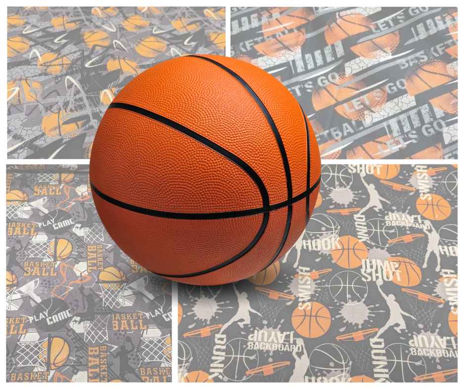 🏀 Basketball Fabric Collection – Slam Dunk Your Next DIY Project! 🏀 - Fabric Design Treasures