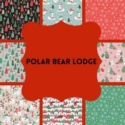 Polar Bear Lodge, Christmas Fabrics, Paintbrush Studio - Fabric Design Treasures