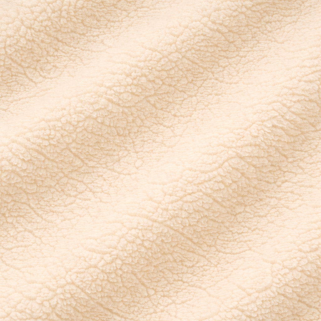 Cream polar fleece fabric texture close-up showing soft anti-pill fleece fibers