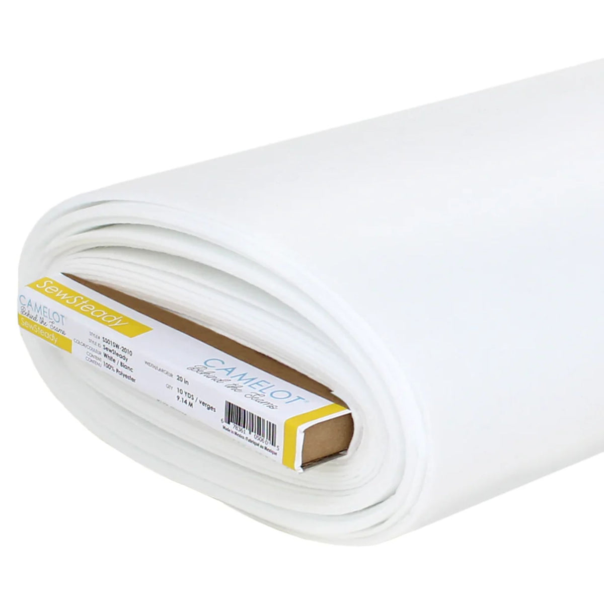 SewSteady sew-in stabilizer by Camelot Fabrics Behind the Seams collection heavyweight white polyester stabilizer