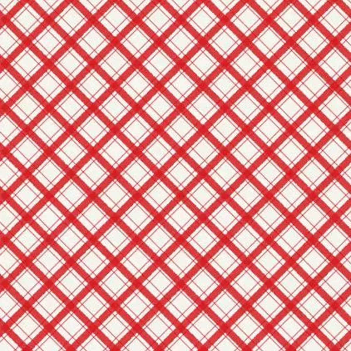 Red diagonal plaid  from the Hen House fabric bundle by Camelot Fabrics 