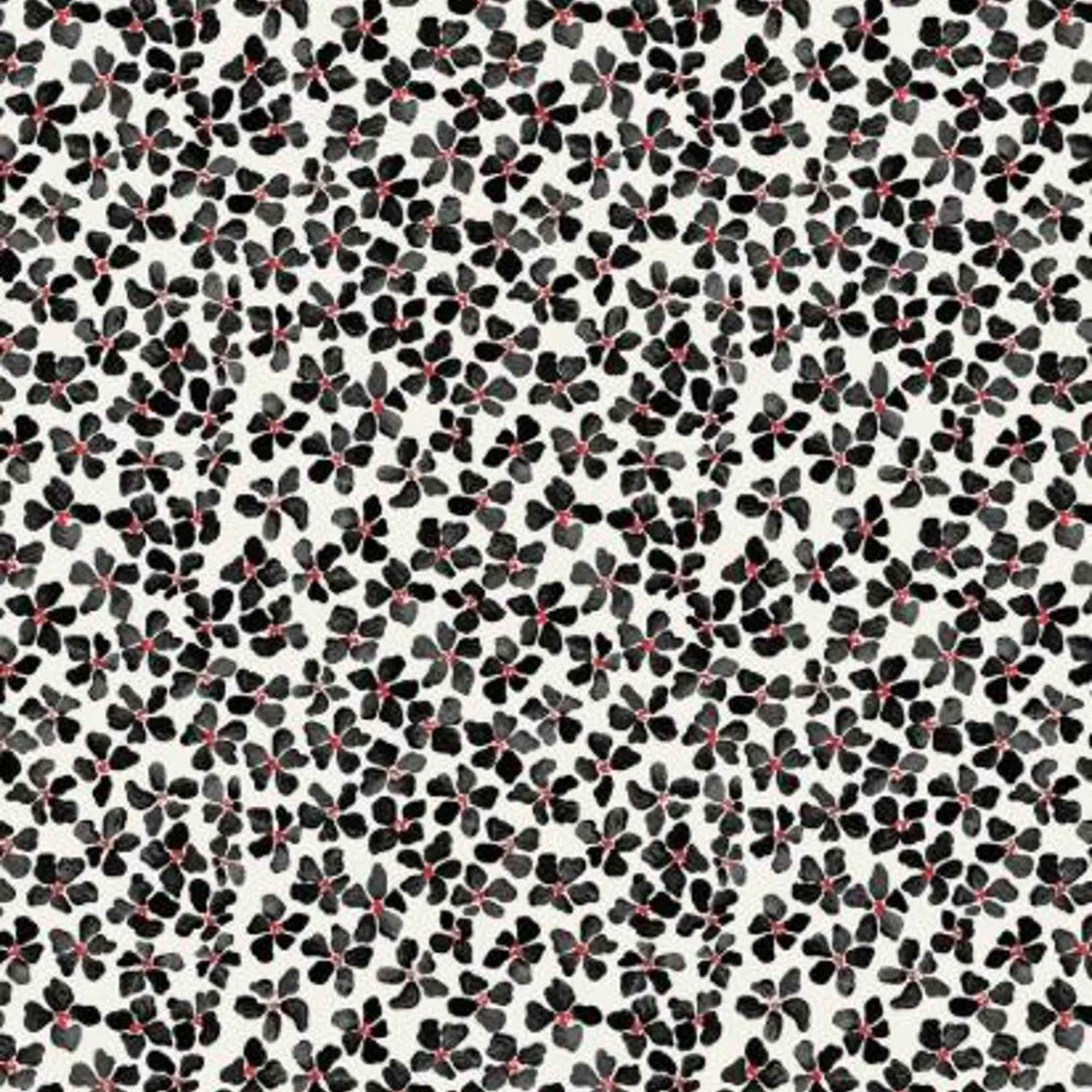 Black ditsy flowers  from the Hen House fabric bundle by Camelot Fabrics 