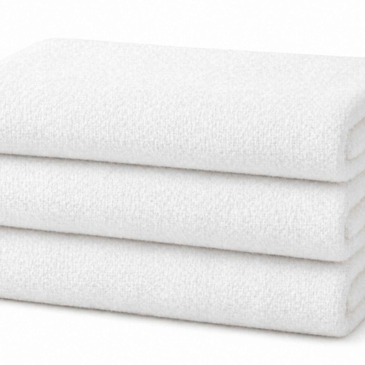 stacked white flannel fabric soft cotton texture