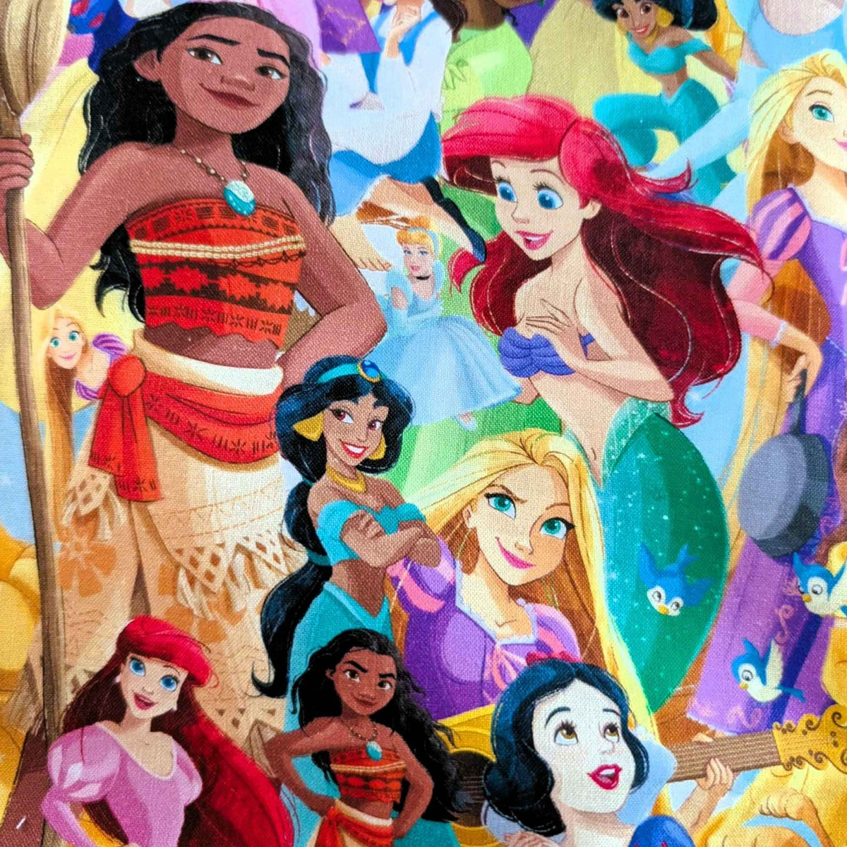 Disney Princess character collage cotton fabric by Springs Creative CP80523