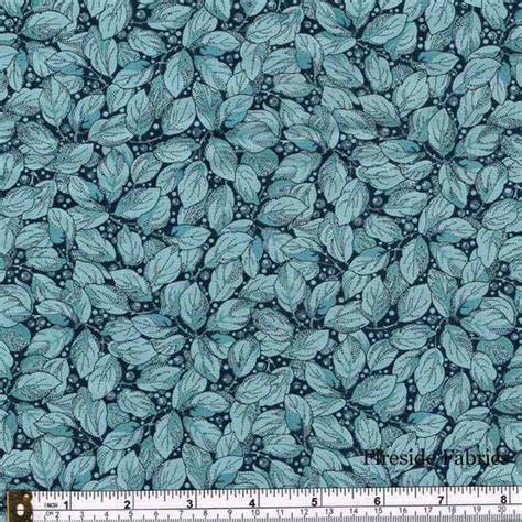 Andover Foliage 9450 “Super Bloom” – Blue Leaves on Dark Blue by Edyta Sitar