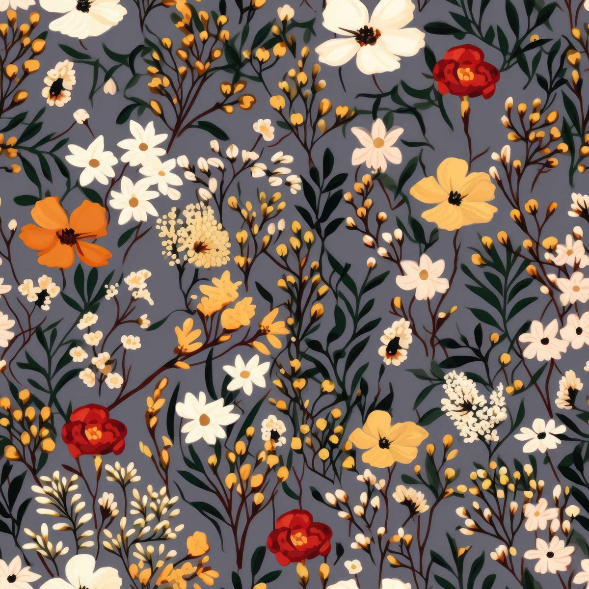 Autumn Bloom PUL Fabric | Waterproof and Durable