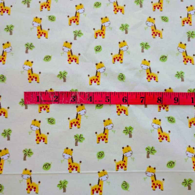 Baby Giraffe FLANNEL, Yellow flannel