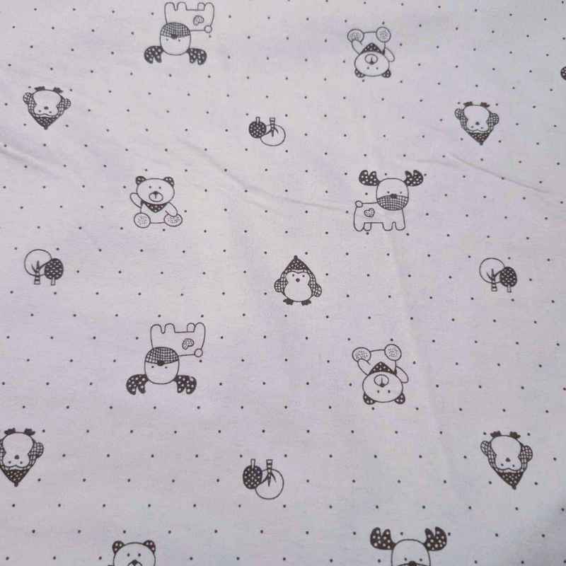 Black and White FLANNEL, Teddy Bear, Reindeer and Penguin