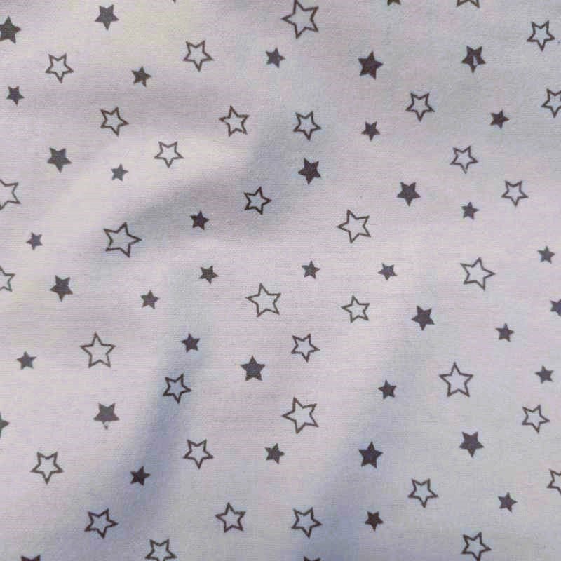 Black and White Stars FLANNEL, Black and White Flannel