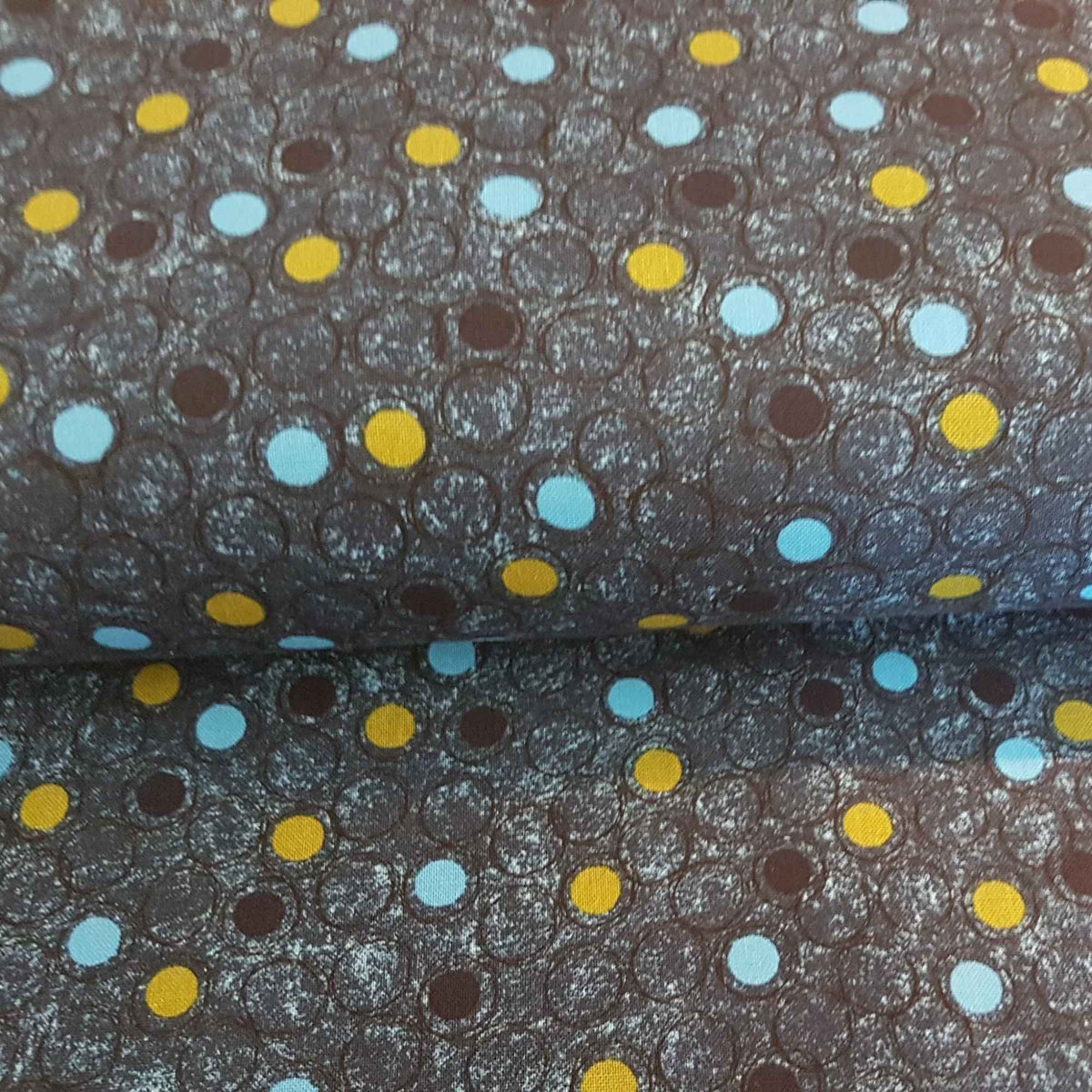 Blue Multicolor Dot Cotton Fabric
