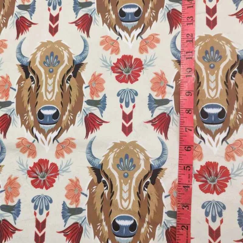 Bold Beautiful Bison, CAMELOT MINKY, Cream