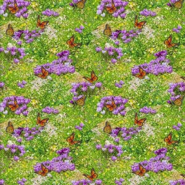 Butterfly Fabric 3 Wishes Steam in the Spring Digital Print