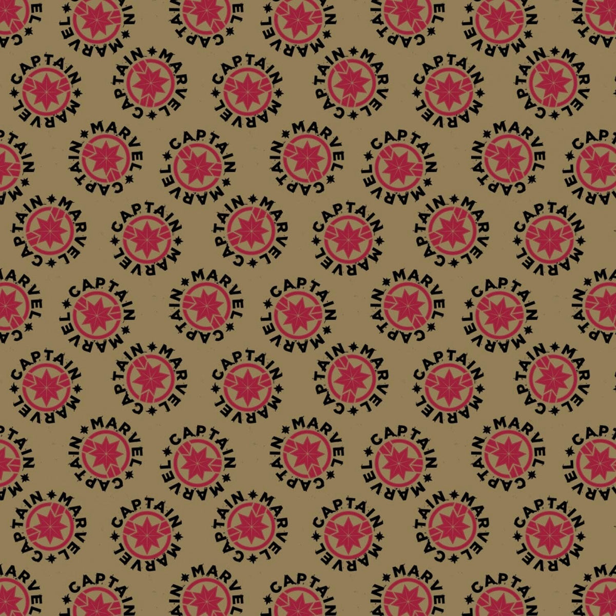 Camelot Fabrics Captain Marvel Logo Fabric