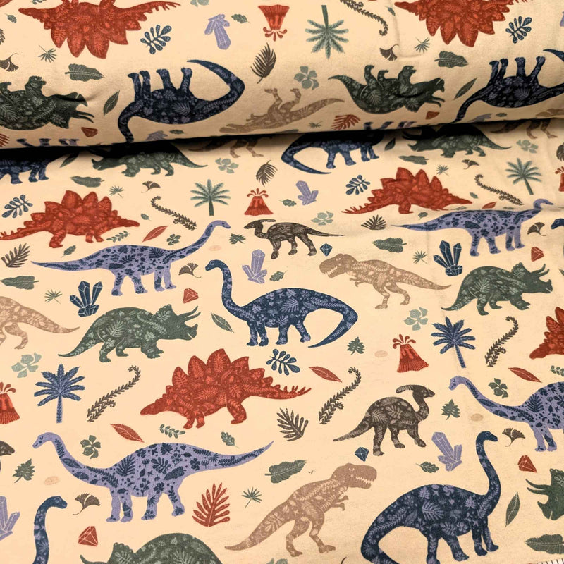 Dinosaur Cotton FLANNEL – Soft Brushed, OEKO - TEX Certified Certified