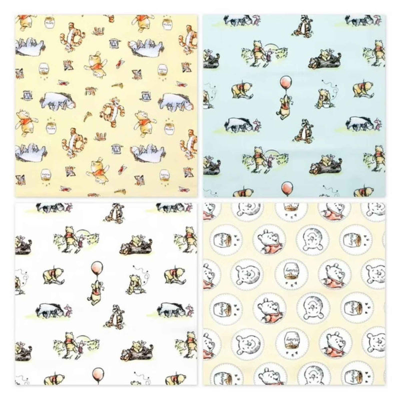 Disney Winnie the Pooh 4 Piece Cotton Fat Quarter Bundle