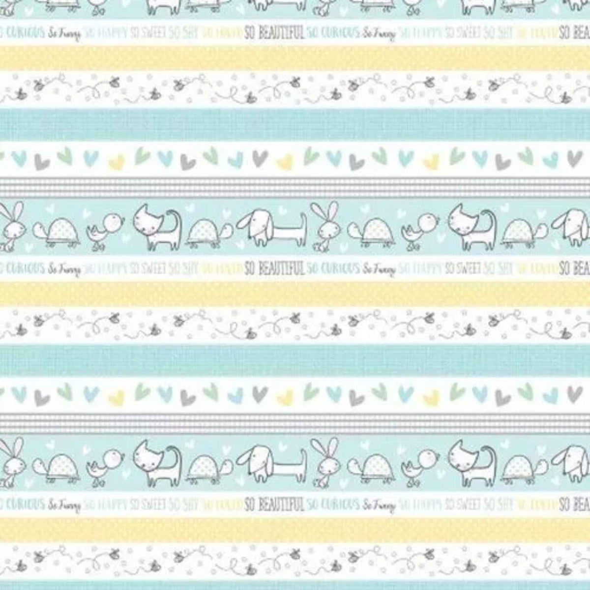 Doodle Baby Pastel Stripe Cotton Flannel – 13221F - 99
