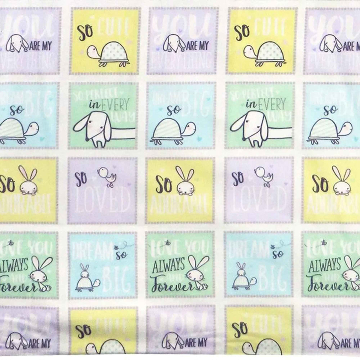Doodle Baby Squares Cotton Flannel – Pastel Multi by Jessica Flick 13220F - 99