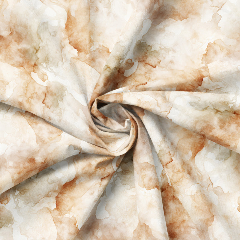 Draped close-up of Paw & Whisker Warm Marble quilting cotton print.