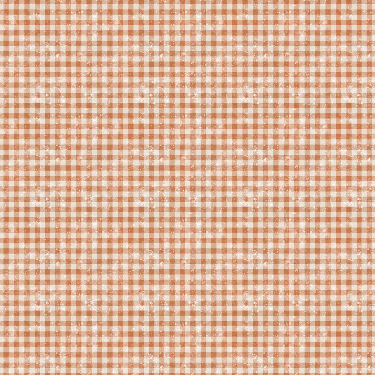 Gingham Check Peach quilting cotton print