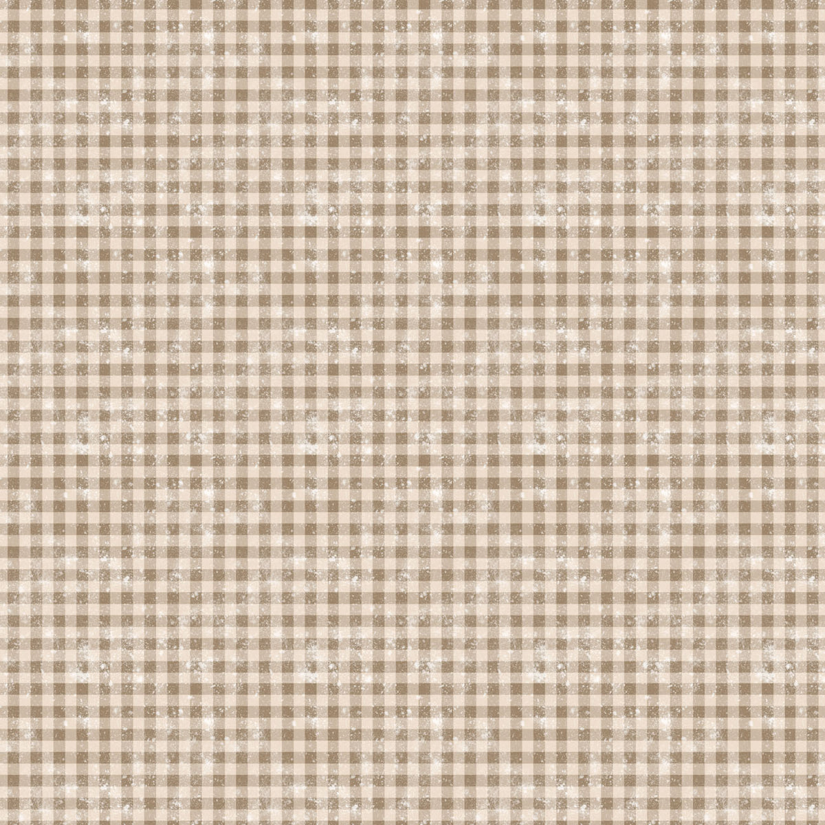 Gingham Check Taupe quilting cotton print