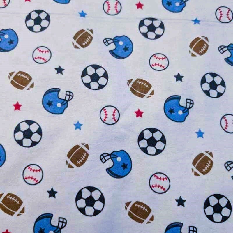 Football FLANNEL, Baseball, Soccer on White