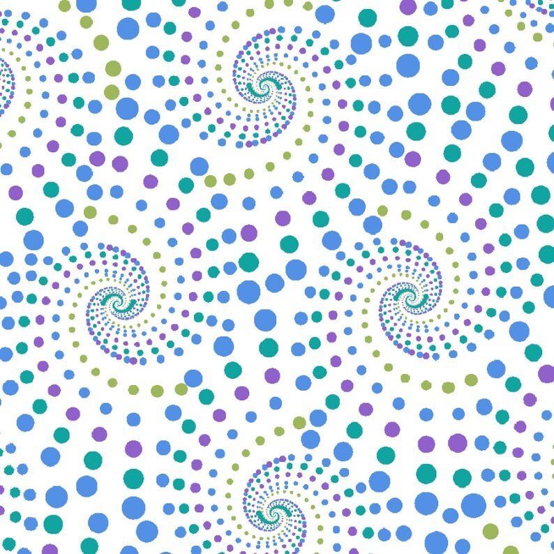 Horsen Around Spiral Dots | Ann Lauer for Benartex Cotton Fabric, 10064