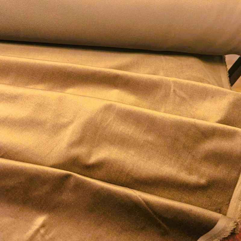 Lush VELVETEEN Fabric in Solid Camel - Width 57"