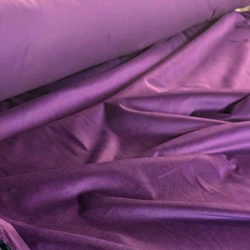 Lush VELVETEEN Fabric in Solid Purple - Width 57"