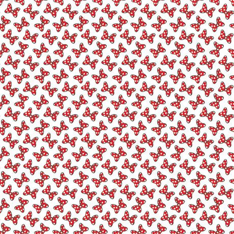 Minnie Red Bowties, Disney Minnie Dot Couture White Cotton