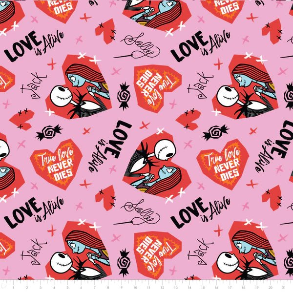 Nightmare Before Christmas Valentine Cotton Pink