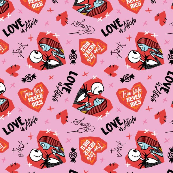 Nightmare Before Christmas Valentine Cotton Pink