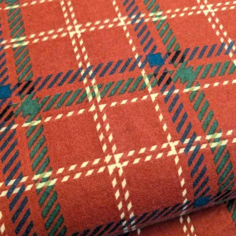 Orford Plaid in Burgundy, Blue, Green and White Flannel