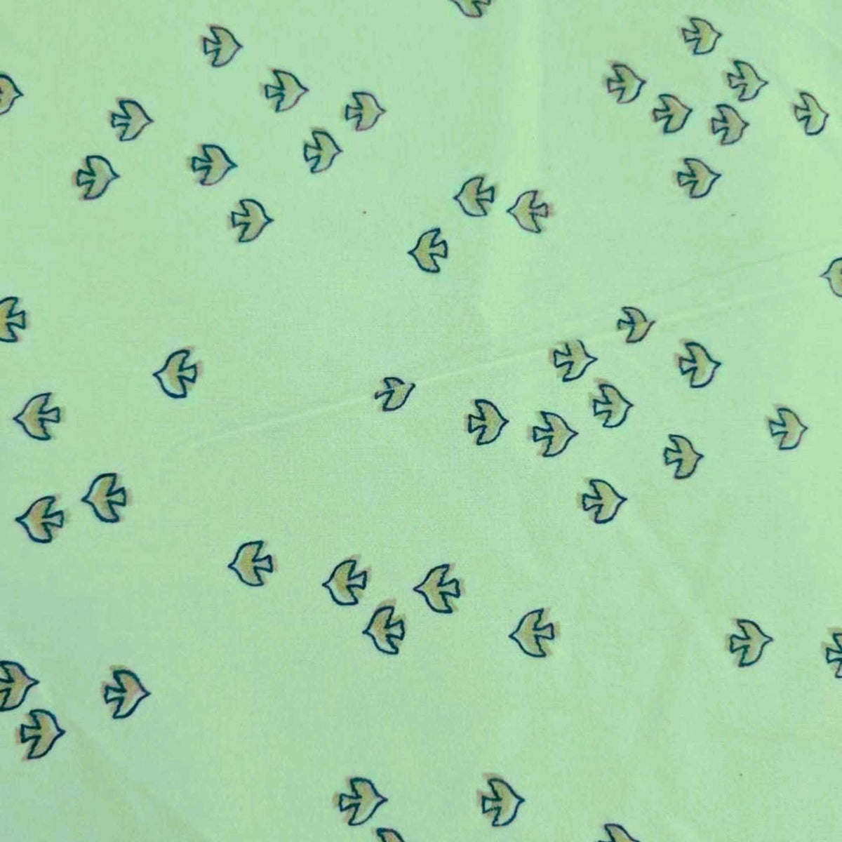 Over the Moon - Green Bird Tracks Flannel | 100% Cotton Flannel