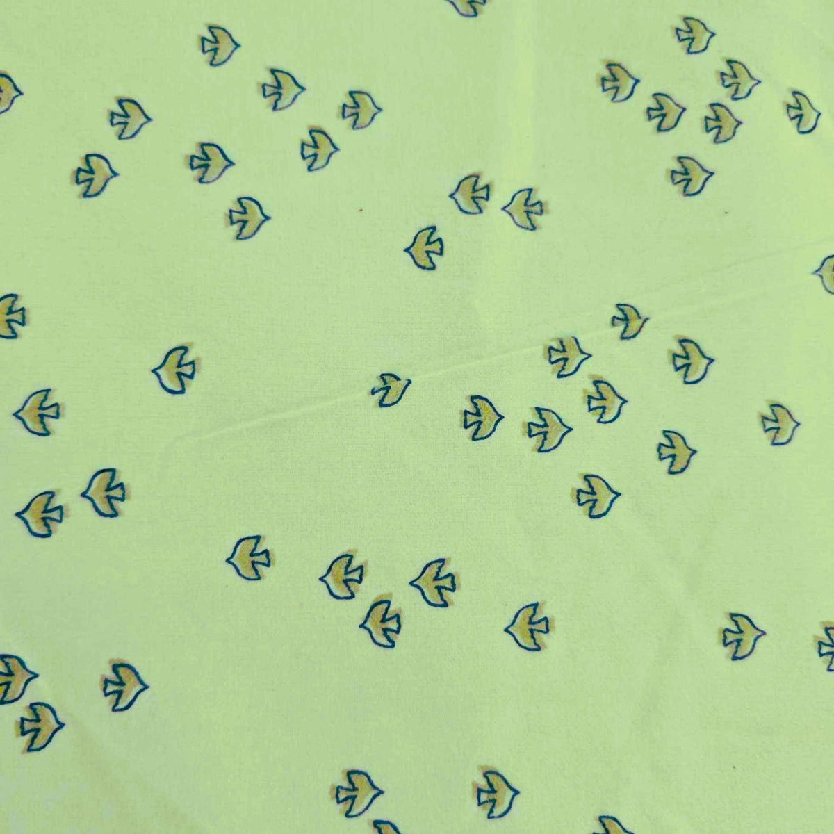 Over the Moon - Green Bird Tracks Flannel | 100% Cotton Flannel
