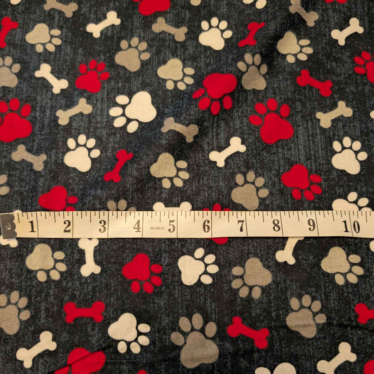 Paw Prints and Bones Cotton FLANNEL | Soft Brushed | Dog Lovers