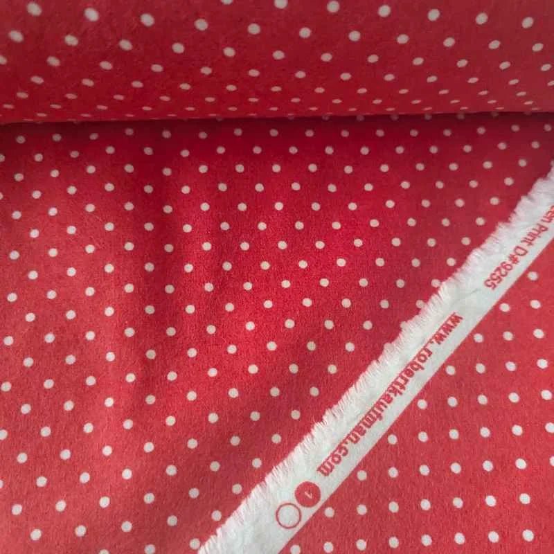 Polka Dot Red Cozy Cotton FLANNEL