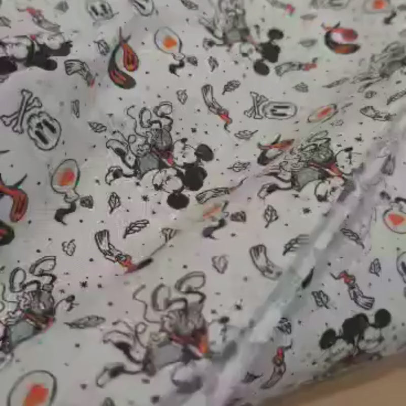 Disney Mickey and Minnie Mouse Celebrating Halloween - Fabric Design Treasures