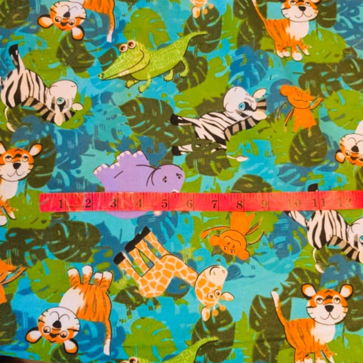 Safari Jungle Animals Cotton Flannel Fabric + Matching Solids