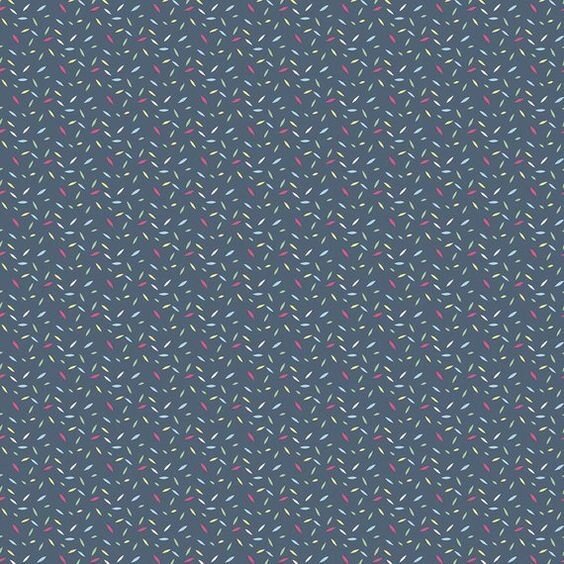 Serendipity Sprinkles on Blue | Minki Kim for Riley Blake Cotton Fabric, C7266