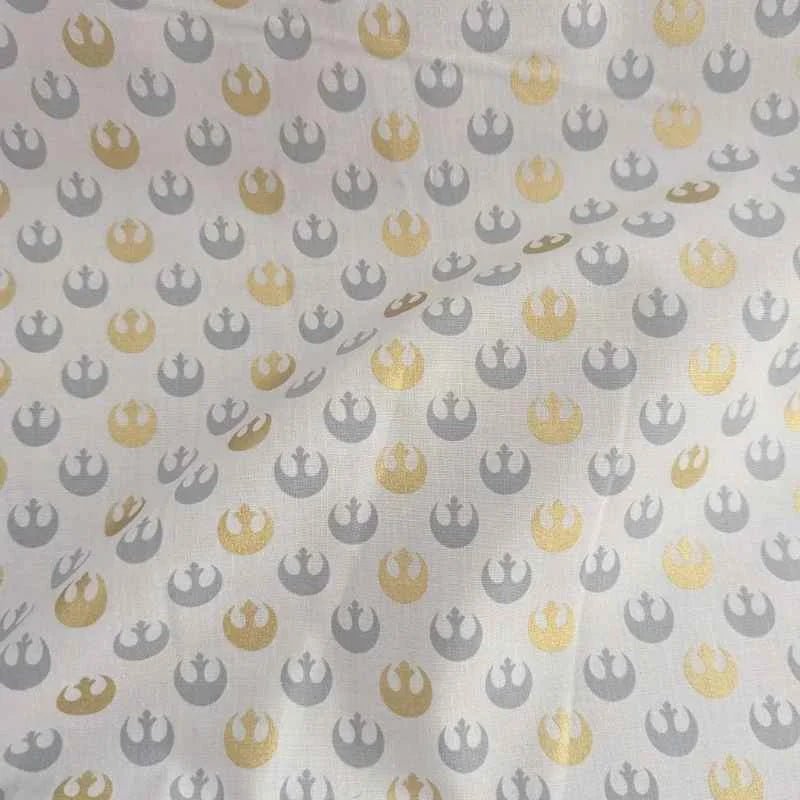 Star Wars Gold Metallic Starbird Rebel Alliance Emblem on Grey