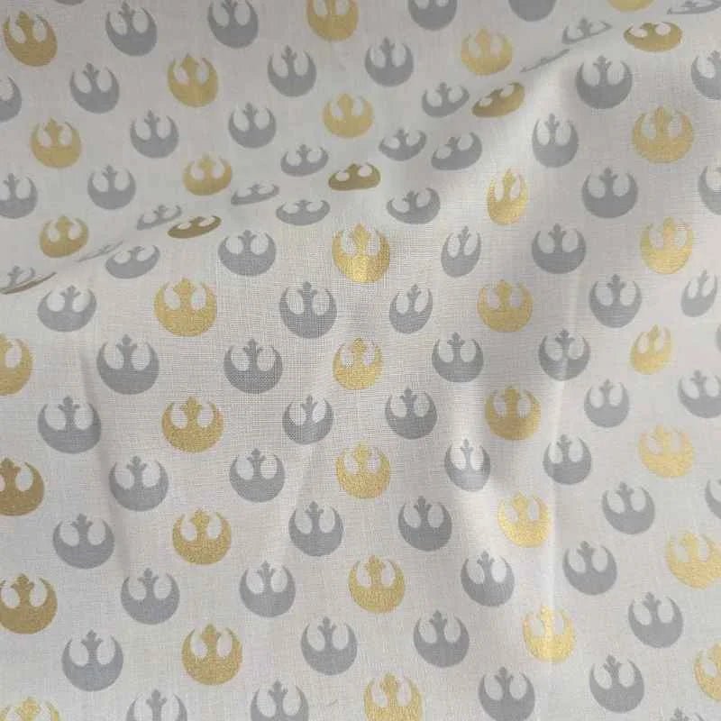 Star Wars Gold Metallic Starbird Rebel Alliance Emblem on Grey