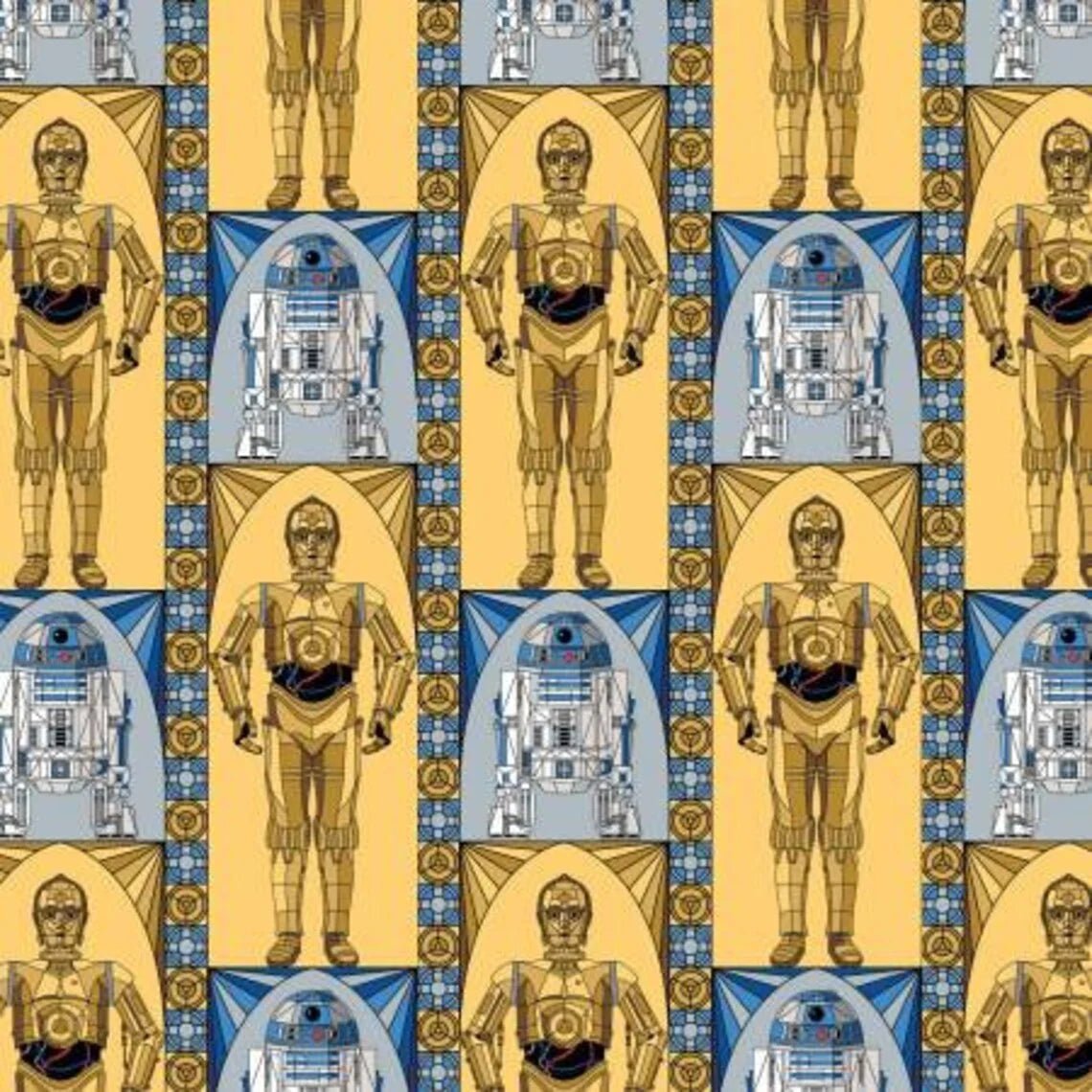 Star Wars Stain Glass Droids