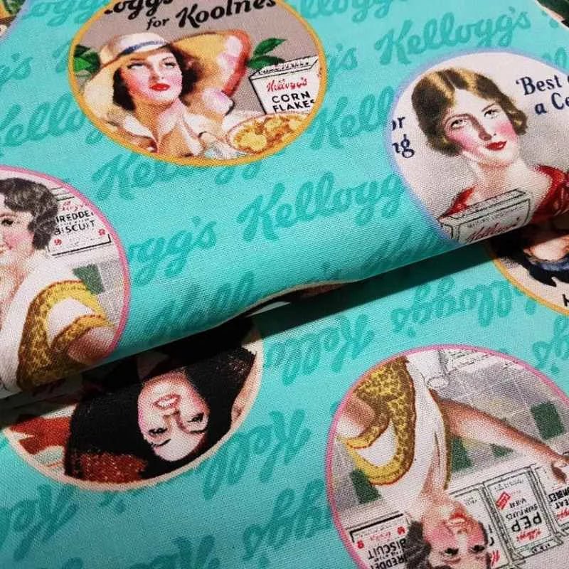 Vintage Ads by 8 Kellogg Girls, Quilting Cotton