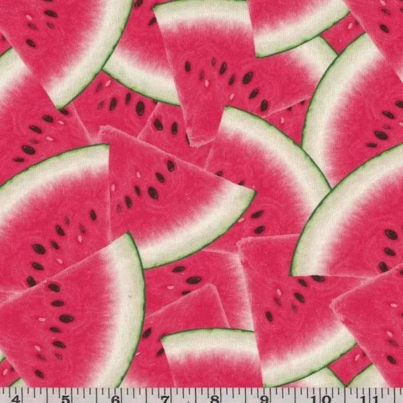 Watermelon, Wedges of Watermelon Quilting Cotton