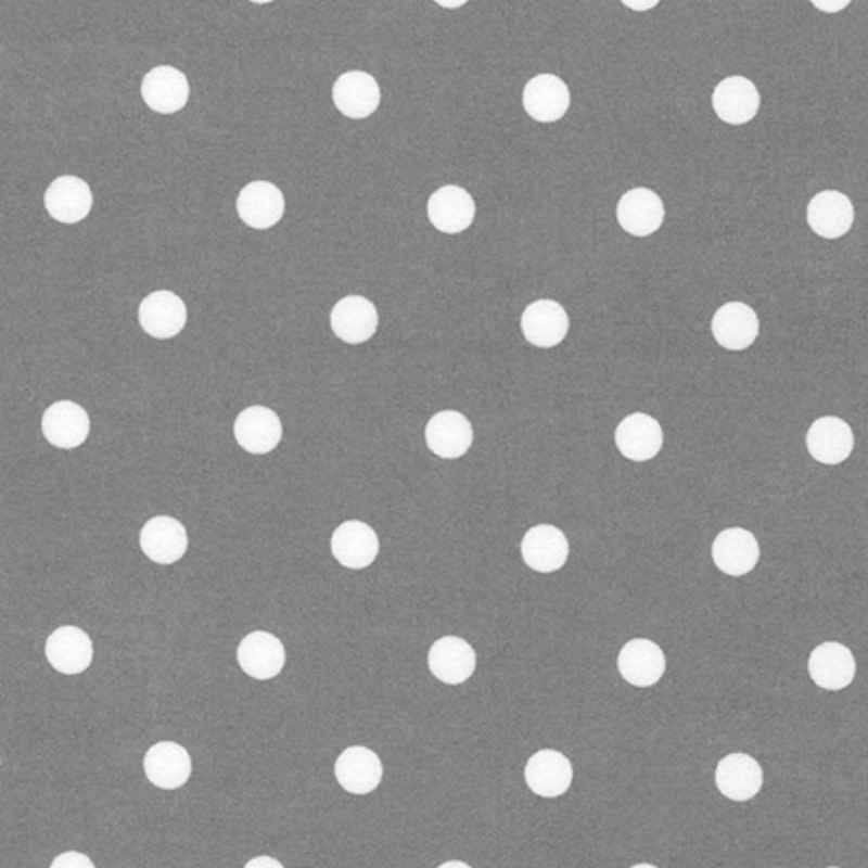 White Dots on Grey FLANNEL, Cozy Cotton Flannel