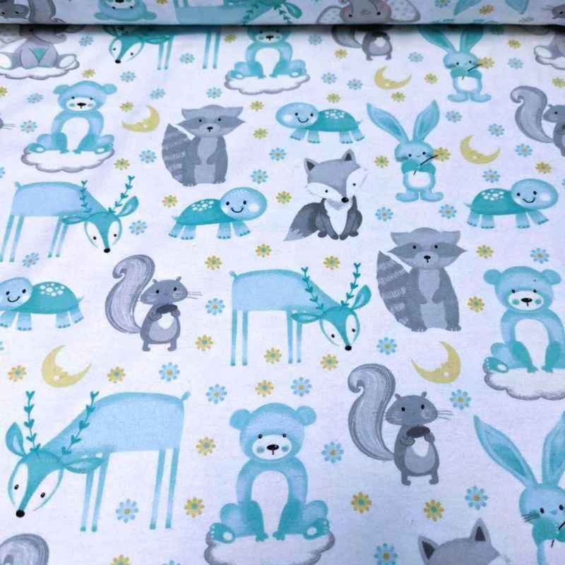 Baby Animals Nursery FLANNEL, Magic Moon | Fabric Design Treasures