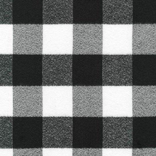 Black and White Buffalo Plaid Flannel, 2" Squares