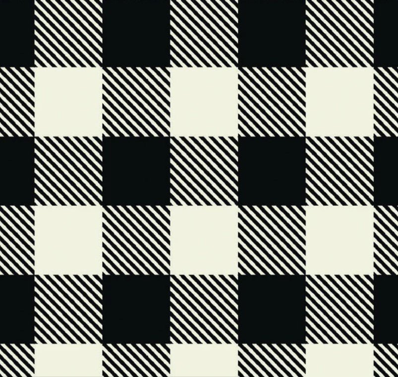 Black Buffalo Plaid Flannel by Camelot, Black & Cream Buffalo | Fabric Design Treasures