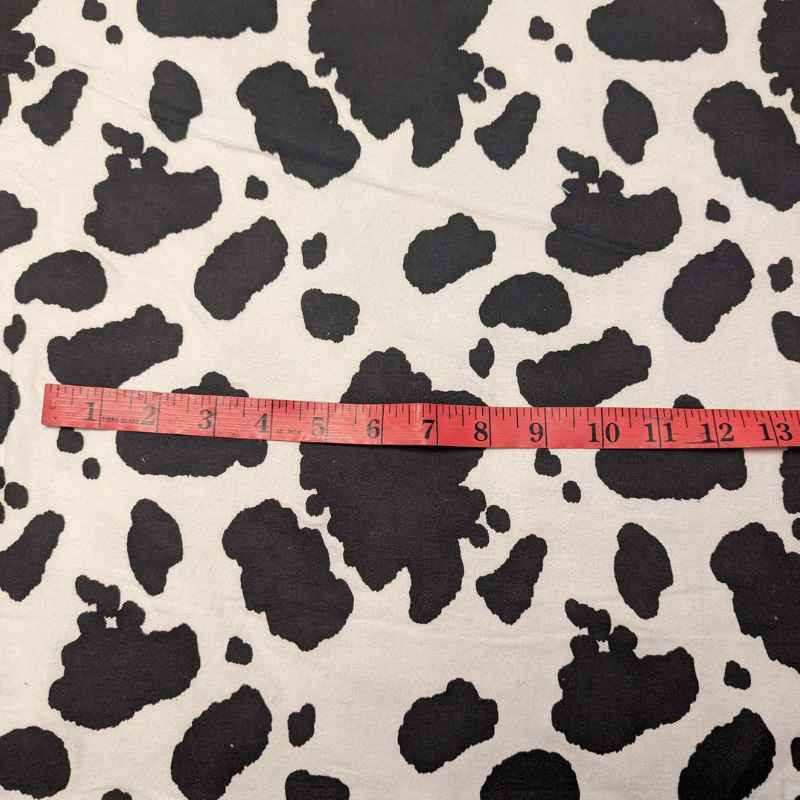 Black Cow FLANNEL on White | Fabric Design Treasures