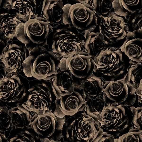 Black Roses Fabric, Deja Boo Collection